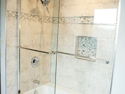 Lakeville Primary Bathroom Remodel with Mosaic Tile Wall – photo 7