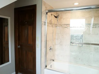 Lakeville Primary Bathroom Remodel with Mosaic Tile Wall – photo 8