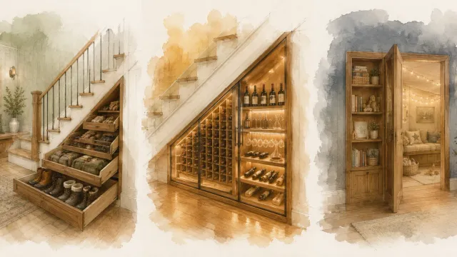 Hidden Storage: Six Ideas to Transform the Space Under Your Stairs