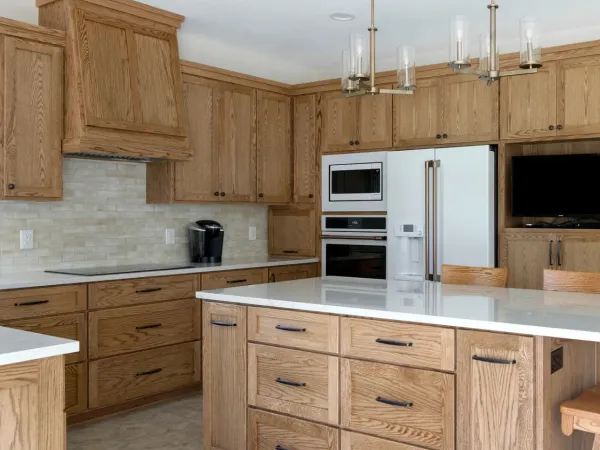 Lakeville Kitchen Remodel with Red Oak Shaker Cabinets