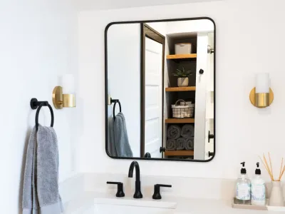 Minneapolis Bathroom Remodel with Hickory Double Vanity – photo 2