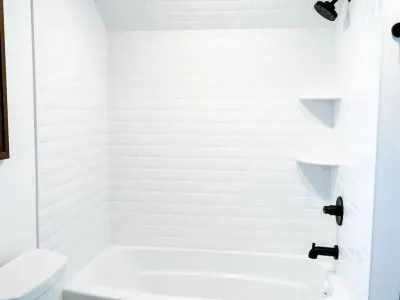 Minneapolis Bathroom Remodel with Hickory Double Vanity – photo 8