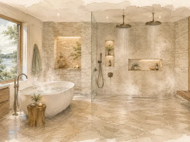 The Wet Room Layout: How to Combine Your Freestanding Tub and Curbless Shower