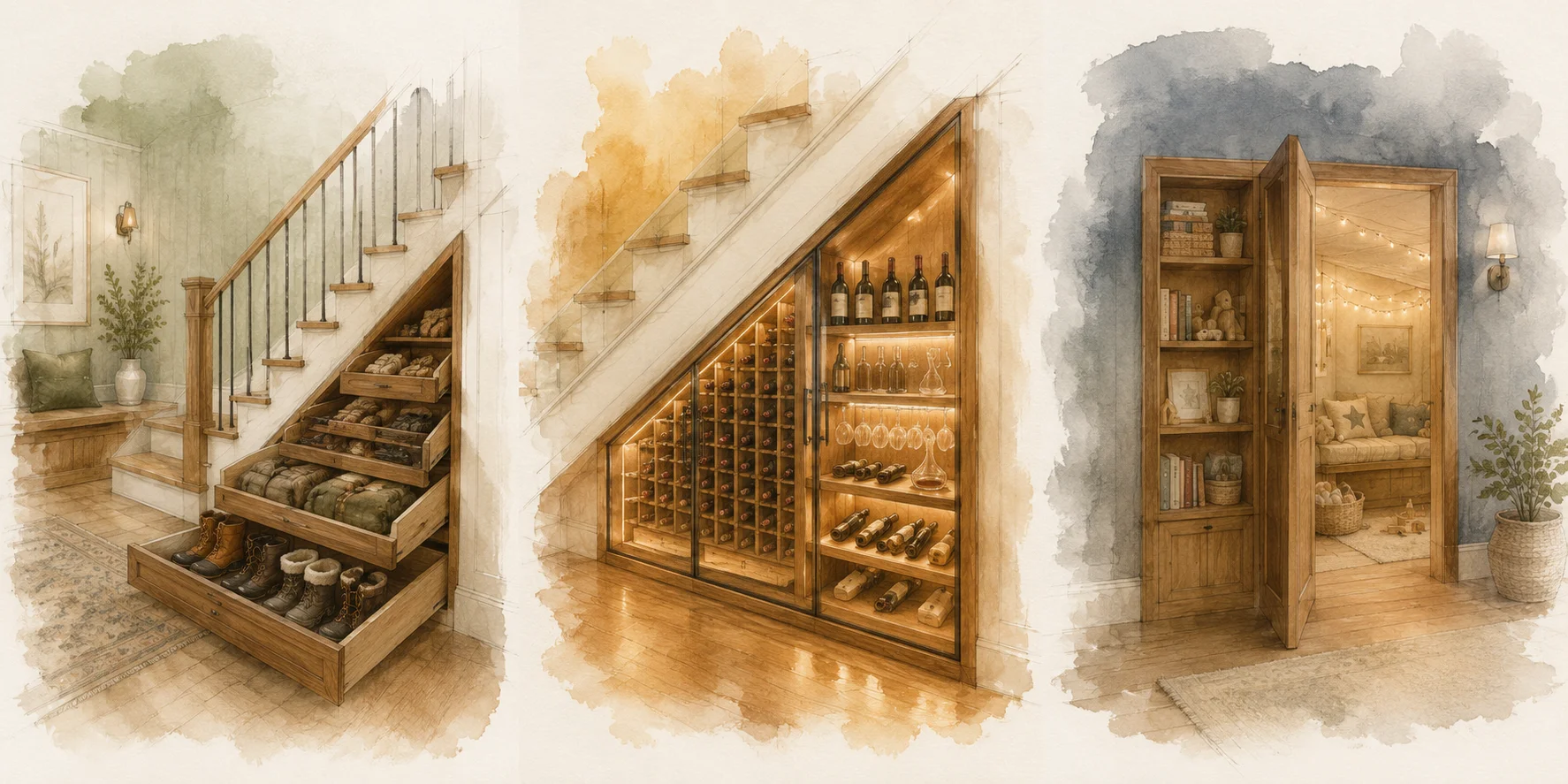Hidden Storage: Six Ideas to Transform the Space Under Your Stairs