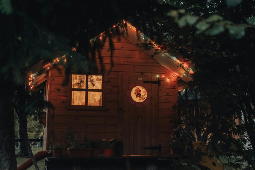 cozy wooden tiny house