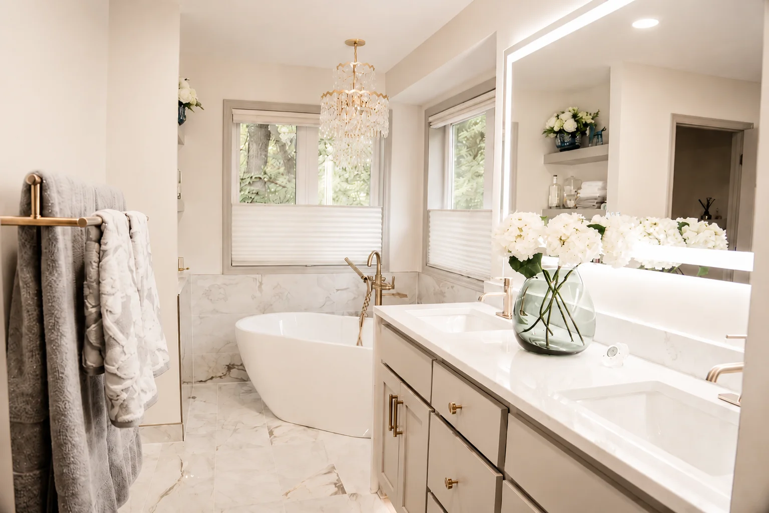 A Brighter, More Open Primary Bathroom in Burnsville