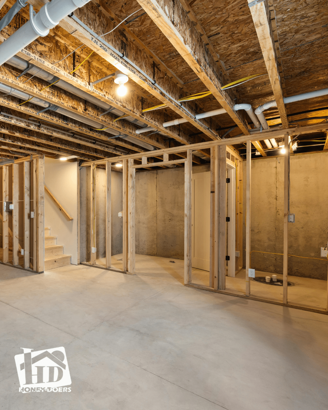 remodeling in progress to keep basement dry