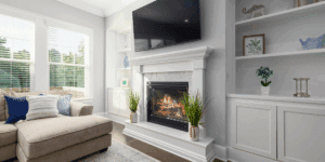 modern gas fireplace