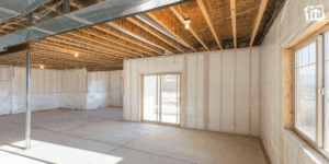 unfinished basement floor